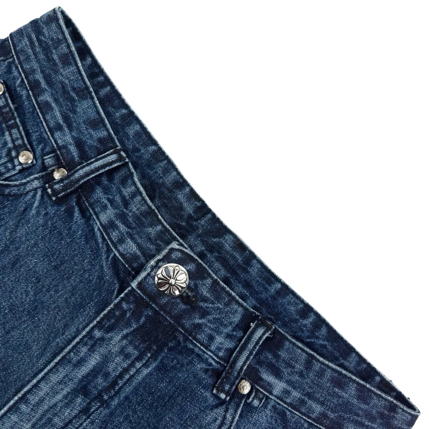 Chrome Hearts Retro Retro Black Cowhide Leather Versatile ， 1:1 ， ， ， 。 Size:27-28-29-30-31